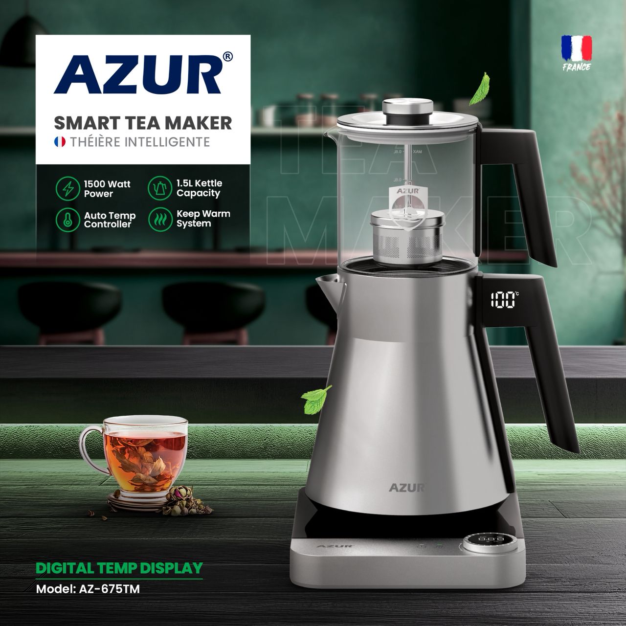 چای ساز آزور مدل AZ-675TM