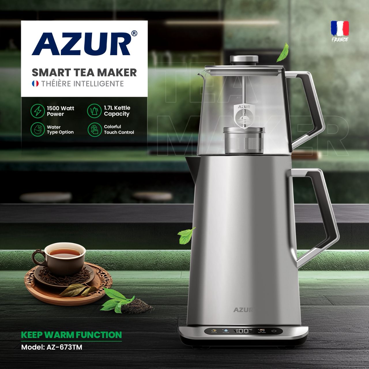 چای ساز آزور مدل AZ-673TM