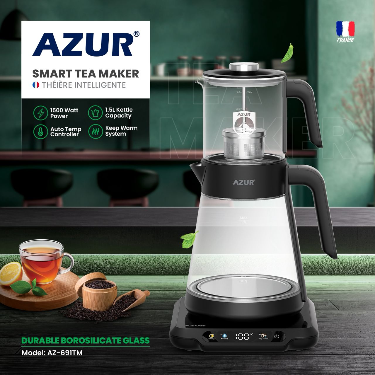 چای ساز آزور مدل AZ-691TM